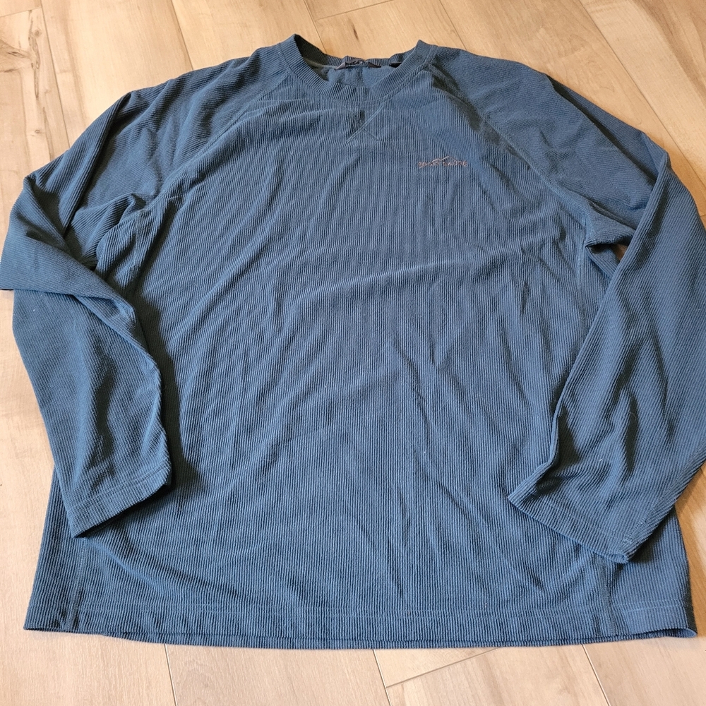 Eddie Bauer Blue Long Sleeve Thermal  Crew Neck